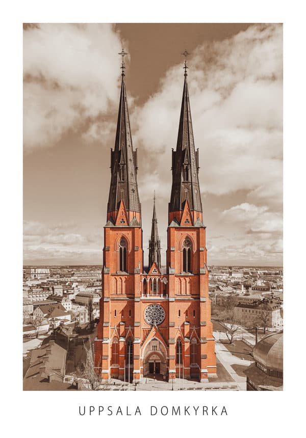 Cathedral's front facade Swedish