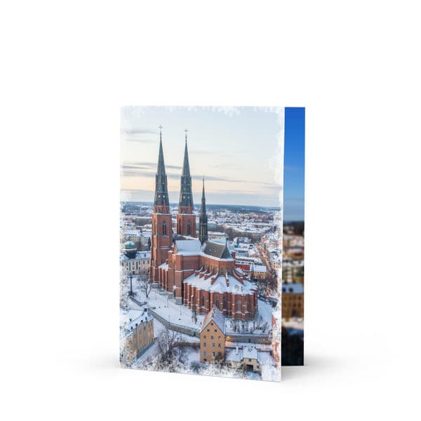Folded Christmas Card Uppsala Cathedral