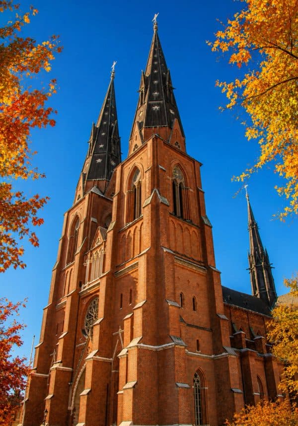 Uppsala Cathedral Autumn Leaves