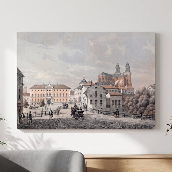 Gamla torget i Upsala - Canvas Art - 1